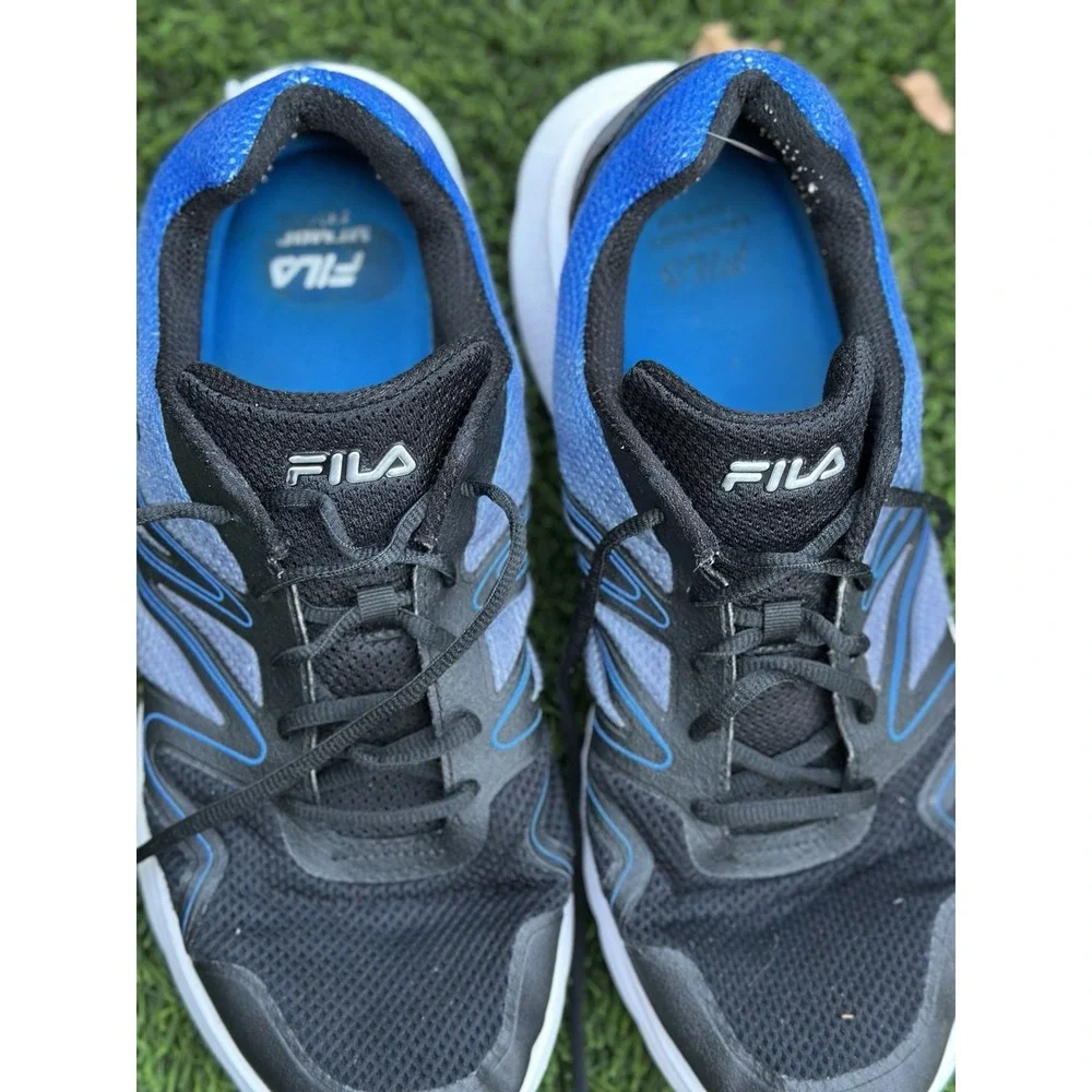 Fila Men's Running Training Shoes Black Blue US 14 EU 48 Athletic Sneakers